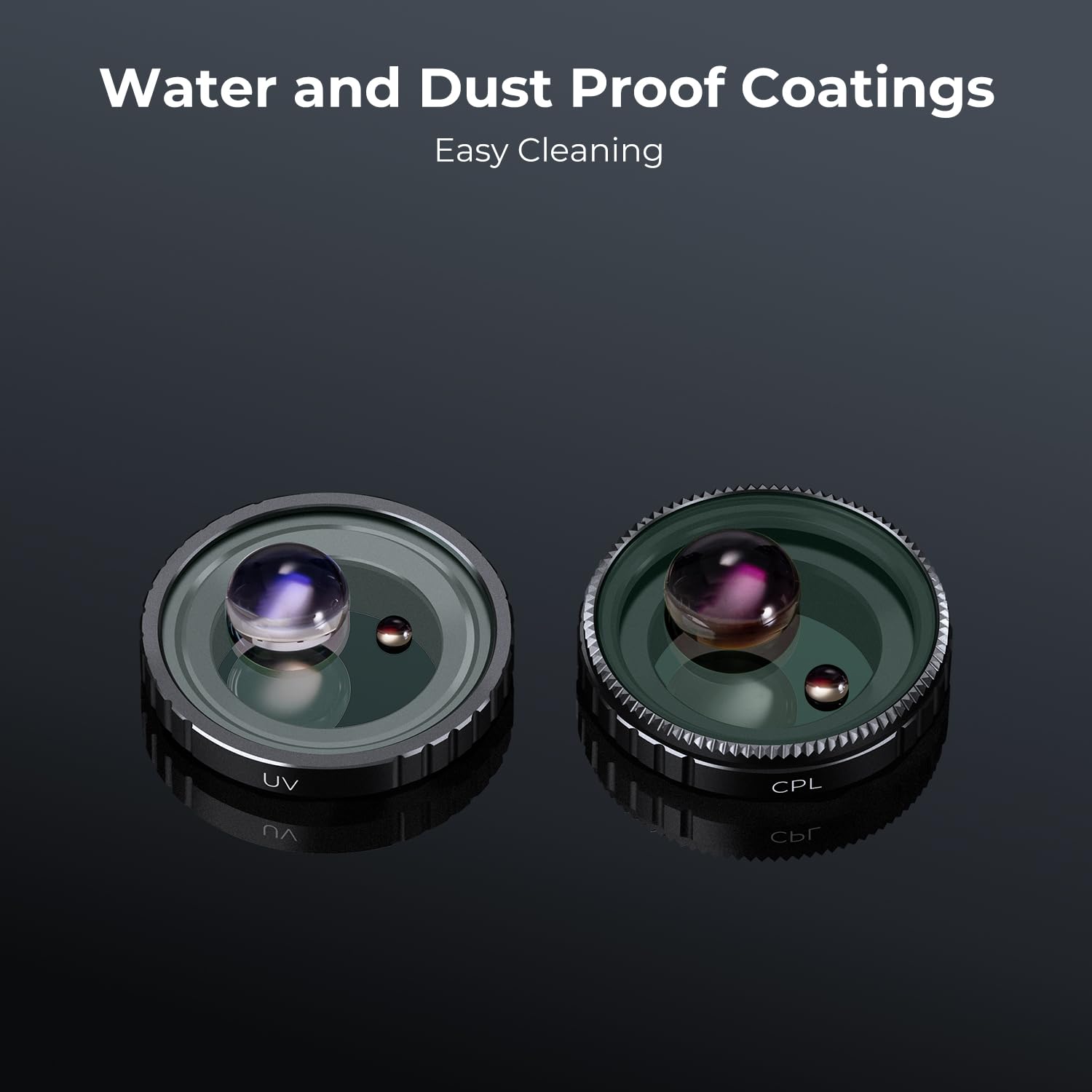 K&F CONCEPT GO3S UV+CPL+ND4 Filter kompatibel mit Insta360 GO 3S, Action Kamera Zubehör, Polarisator ND Filter, mehrfach beschichtetes optisches HD Glas