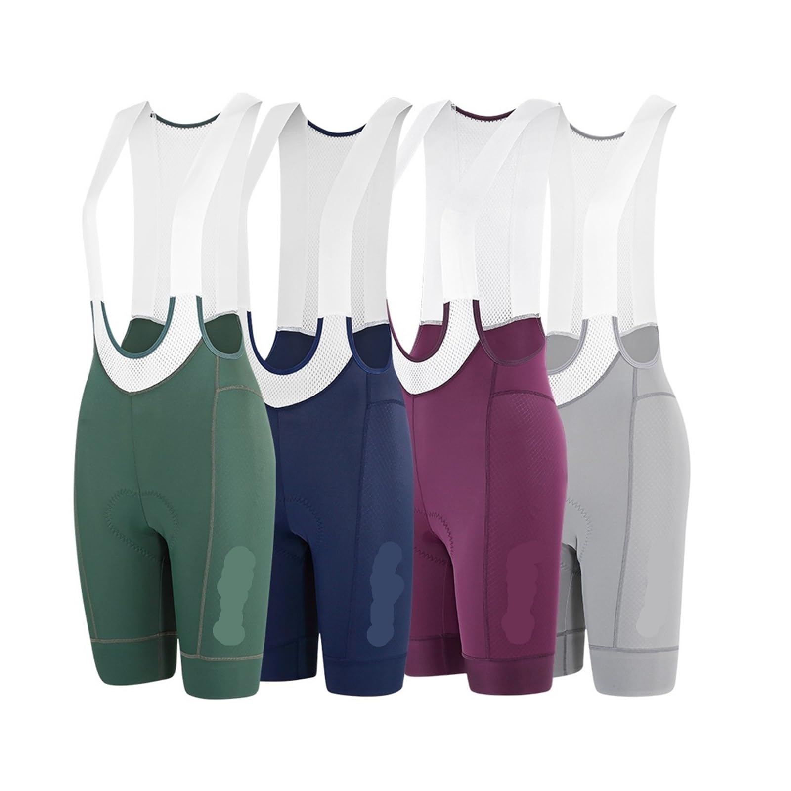 Pantaloncini con Bretelle da Ciclismo, Pantaloncini, Pantaloni Traspiranti a Vita Alta, Abbigliamento Tasche