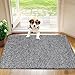 Indoor Super Absorbs Mud Doormat 36"x24" Latex Backing Non Slip Door Mat for Front Door Inside Floor Dirt Trapper Mats Cotton Entrance Rug Shoes Scraper Machine Washable Rug Carpet Black White Fiber