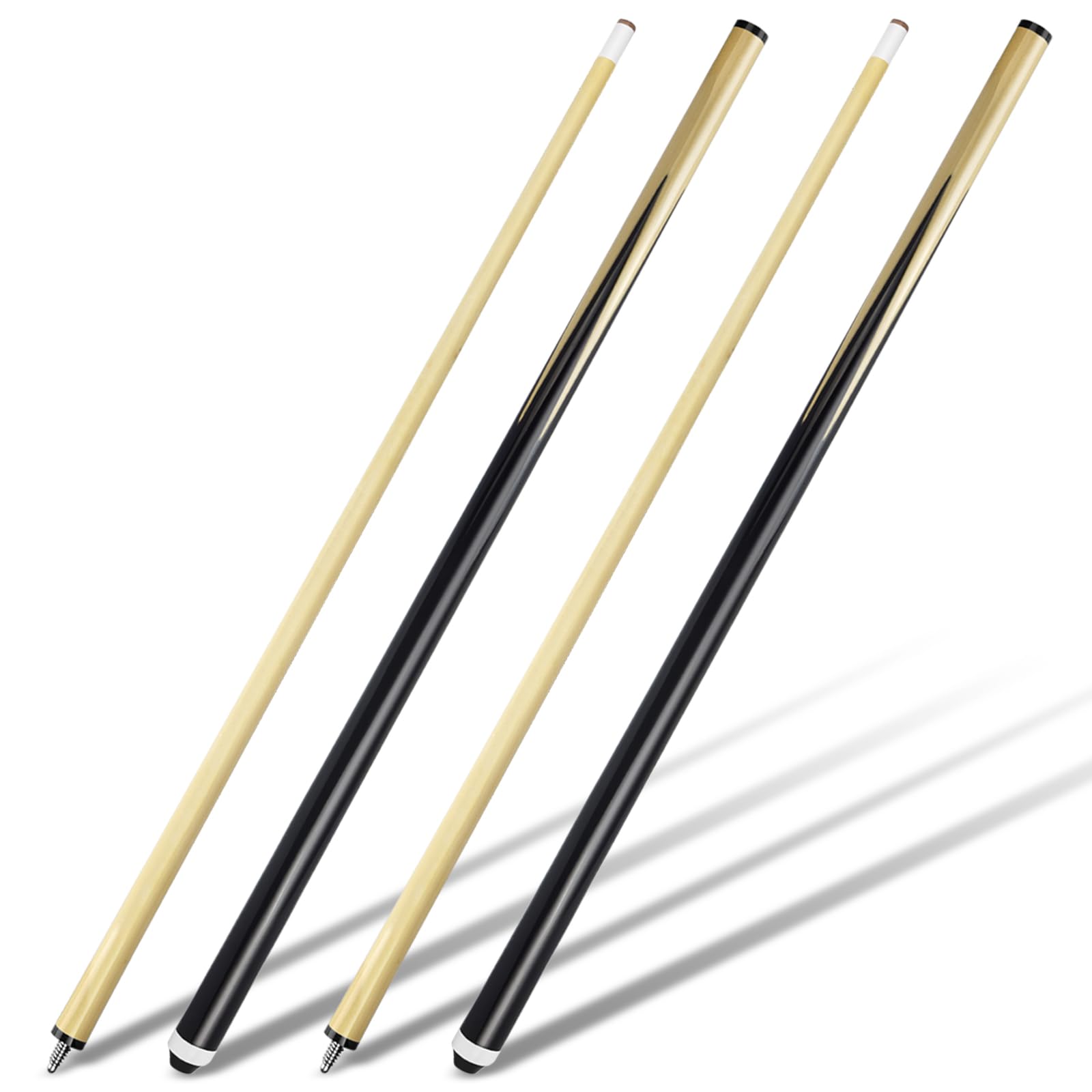 SEYITEY Pool Cue Stick Billairds Cue Stick with 13mm Fiber Leather tip Pool Stick 57inch Billiard Cue Sticks Set of 2