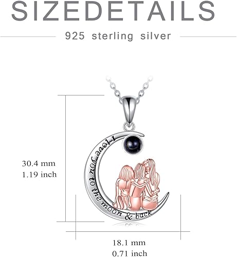 Miniatura 6 de POPKIMI Sister Gifts from Sister 23 4 Sisters Necklace Sterling Silver Always My Sister Forever My Friend Pendant Necklace Fashion Jewelry Gifts for