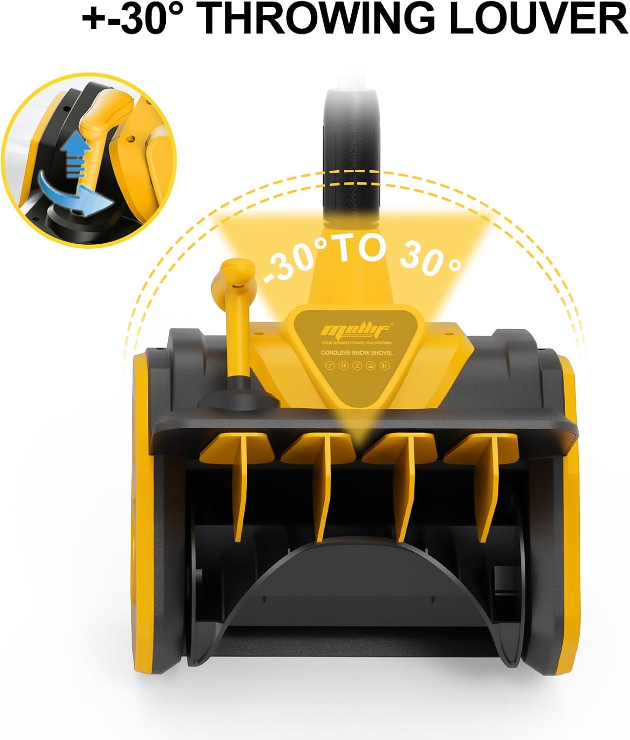 40V Cordless Snow Shovel Compatible with Dewalt 20V Battery(Tool Only), Electric Power Snow Thrower, Handheld Snow Blower with 13.2 in. Width 8 in. Depth, 26.5' ft Throwing Distance