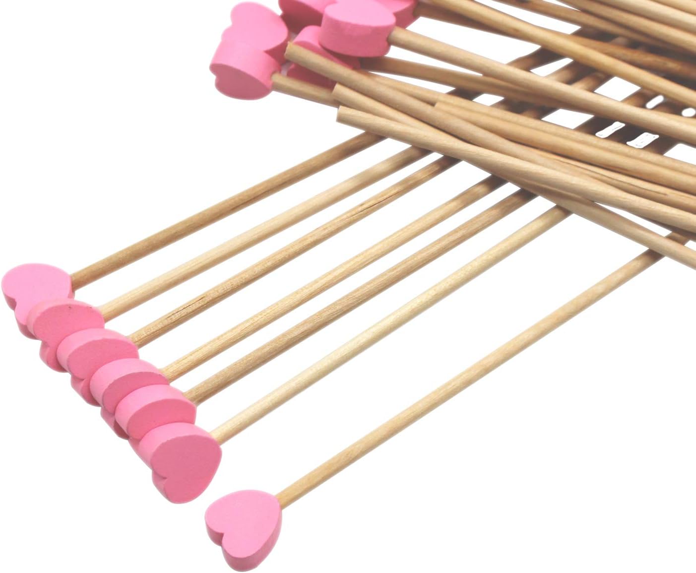 100 Pcs Disposable Color Wood Swizzle Sticks Wooden Coffee