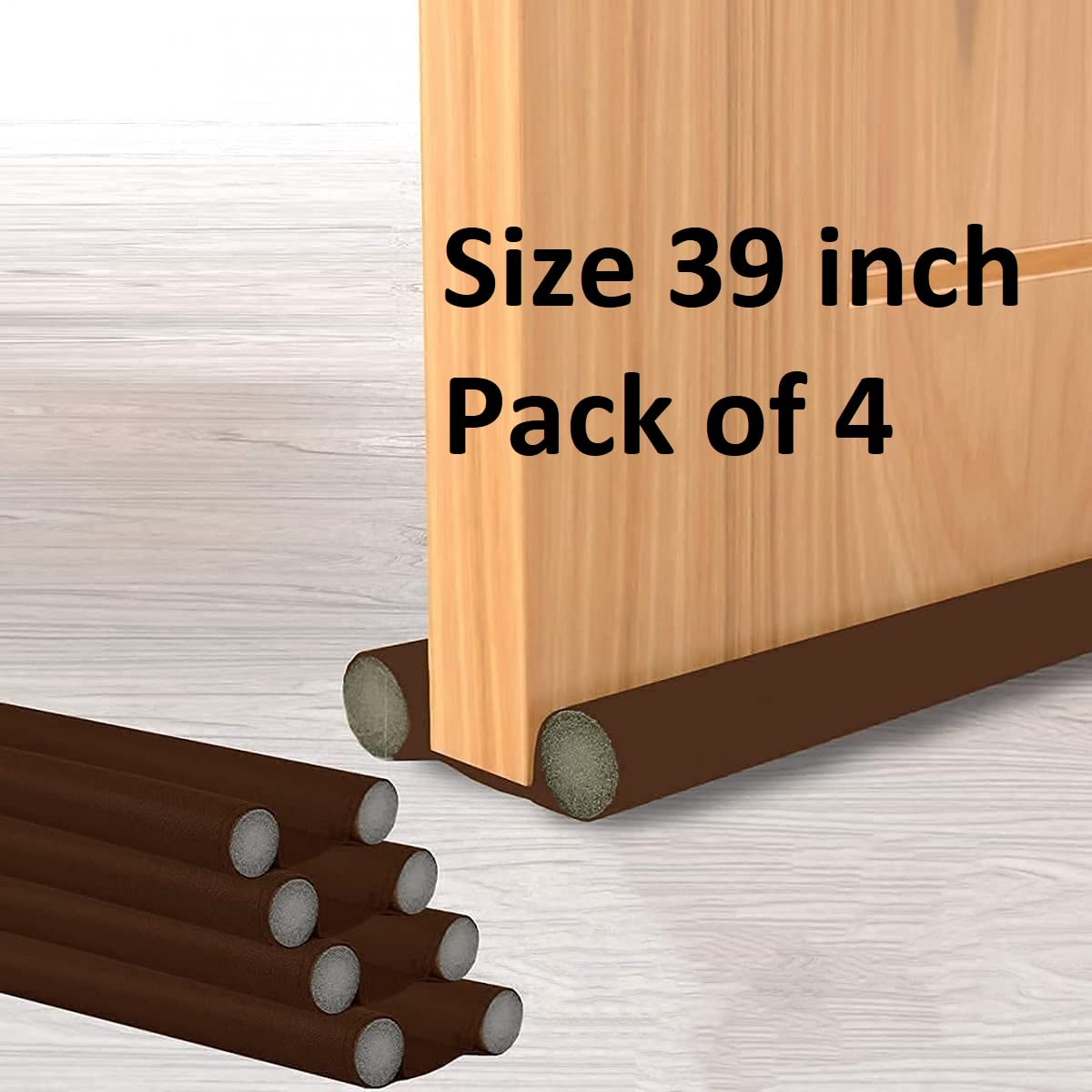 LEEZEN Multipurpose Door Seal Draught/Draft Guard/Gap Sealer Bottom Sealing Strip for Insects, Dust/Water Proof Guard for Energy Saving, Noise Cancellation and Cooling (39 INCH, Pack of 4)