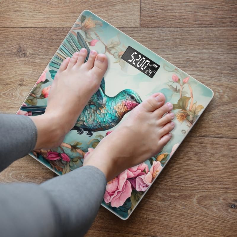 Miniatura 5 de Báscula digital para peso corporal Báscula de peso de baño de alta precisión de 400 libras con pantalla retroiluminada, báscula personalizada para