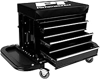Vista 9 de Performance Tool W85025 3-Drawer Rolling Tool Chest Seat With Magnetic Side Trays, Black