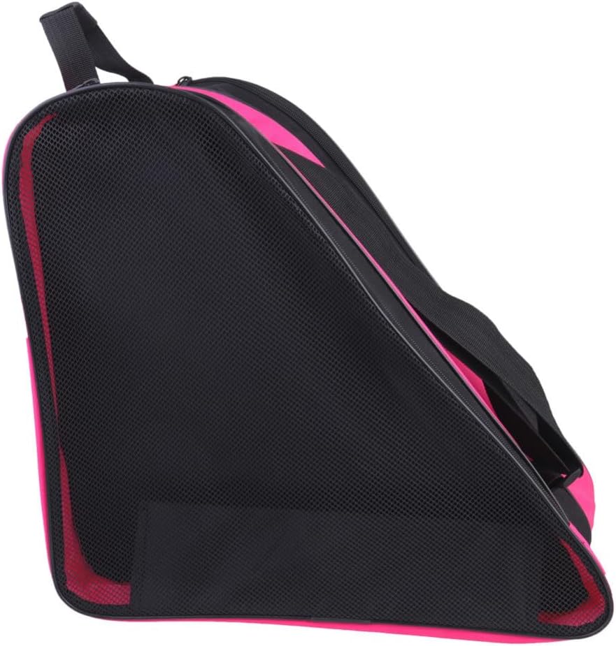 Toyvian Roller Skating Shoes Bag Triangle Shaped Pink Oxford