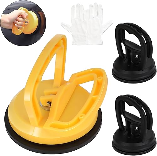 Miniatura 8 de ZEUSFIRE 97PCS Dent Puller Kit, Paintless Dent Repair Kit with Golden Lifter, Slide Hammer T-bar Dent Puller, Bridge Puller, Suction Cup and Glue