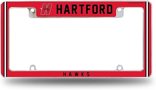 Miniatura 93 de Rico Industries Marco de matrícula estándar de la NCAA de 12 x 6 pulgadas, cromado para automóvil, camión, SUV (G-H-I-J-K escuelas)