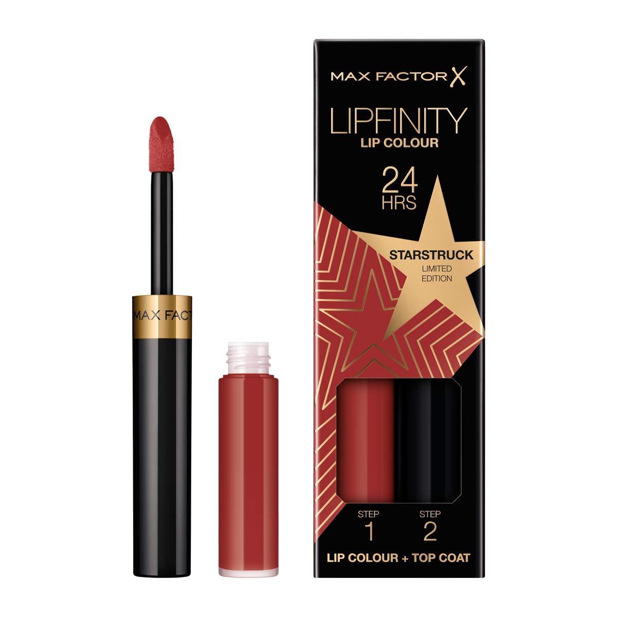 2x Max Factor Lipfinity Lip Colour 2 Step Rising Stars Collection 90 Starstruck