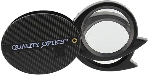 Miniatura 3 de Quality Optics USA - Lupa plegable de bolsillo para lupa (doble plegable, 5 x 10 x lupe)
