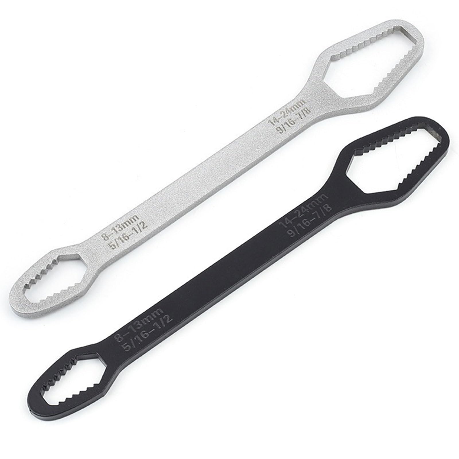 Kangnice 2Pcs 8-24Mm Wrench Tightening Adjustable Glasses Wrench Board Double Head Spanner Hand Tool for Factory Bicycles Maintenance Tool