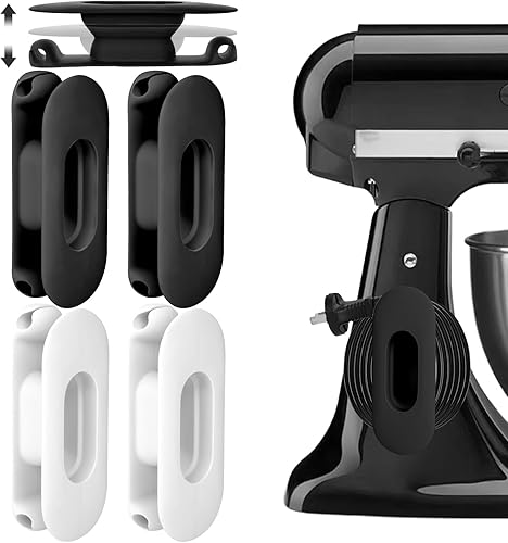 Organizador de cables para electrodomésticos, paquete de 4 soportes ajustables mejorados para electrodomésticos de cocina, envolturas para colocar