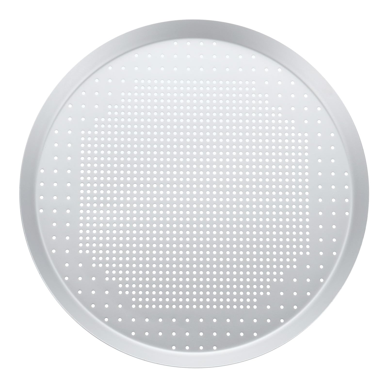 uxcell Écran à pizza, 33 cm en aluminium de qualité restaurant avec trous sans couture pour pizza, fête, cuisine, restaurant, cuisine, argenté, 33 cm