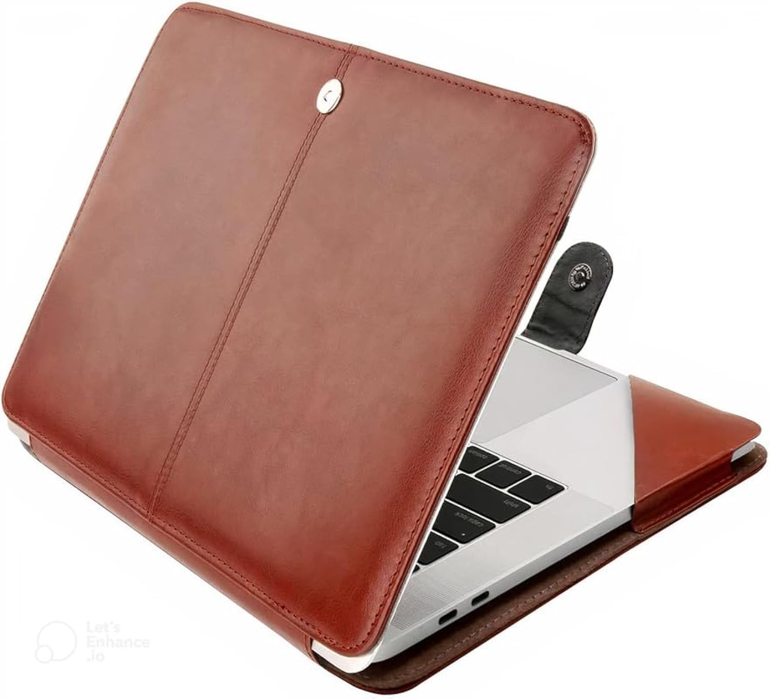 Genuine PU Leather Laptop Case for Hp Pavilion 2021 15.6-Inch 15-Eg0103Tx, Brown(Flca-3769) (FLBRD164)