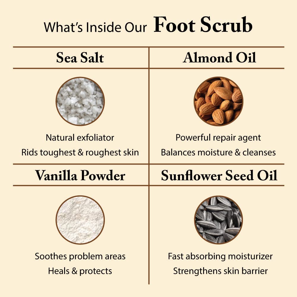 Exfoliante natural para pies con sal marina, cuidado de pies exfoliante profundo para piel seca, callos y talones agrietados, suaviza los pies secos (fabricado en Alemania) aroma de 2