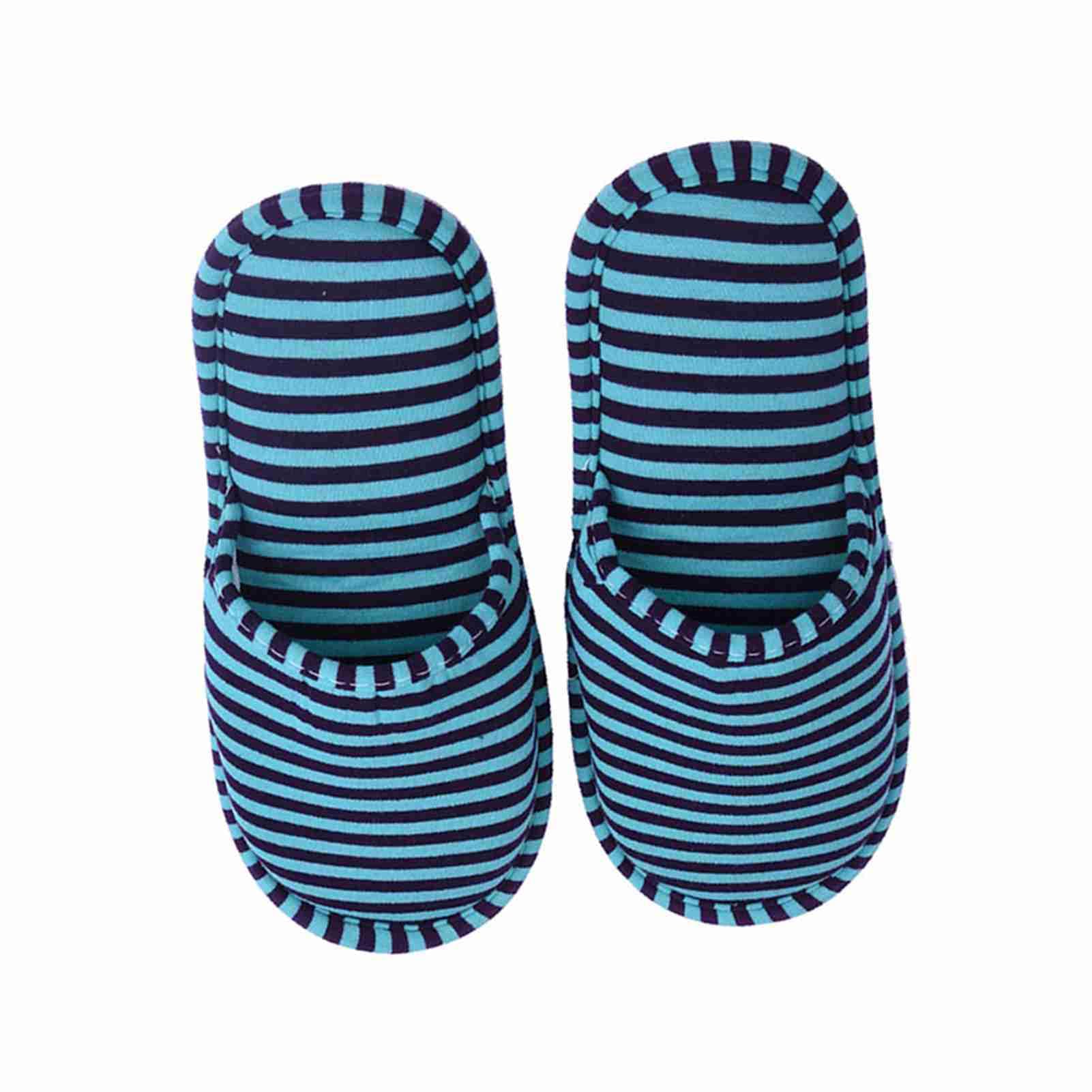 YOUTHINK Indoor Soft Cotton Anti Slip Slippers, Foldable Reusable Hotel Travel Sippers for Men Sky Blue, EVA, Pack of 2 (Male)