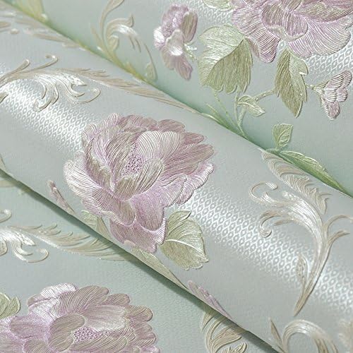 QNQA Non woven wallpaper, fine press, American retro garden, big flower bedroom, living room full shop,A