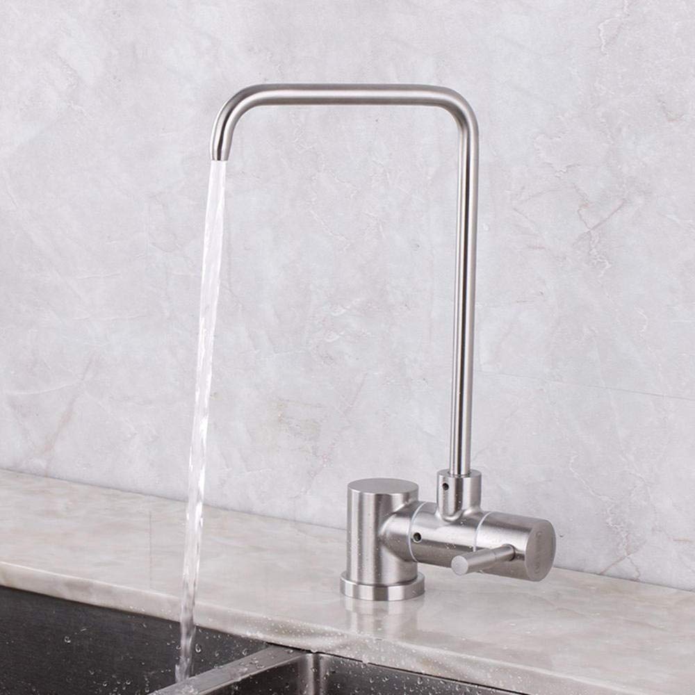 s 1/4'' Filtro per Acqua Potabile ad osmosi Rubinetto per Acqua Pura in Acciaio Inossidabile da Cucina Rubinetto per Acqua Potabile Dritto Pieghevole-A wwyy