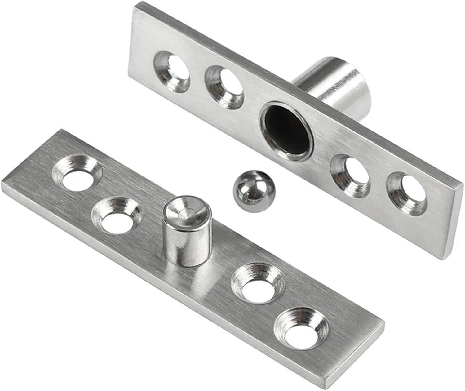 Stainless Steel Rotating Door Hinge, 360 Degree Rotation Axis, Up and Down Locating Shaft, Hidden Pivot, Supplies(Heye01hj-zhong-texia)