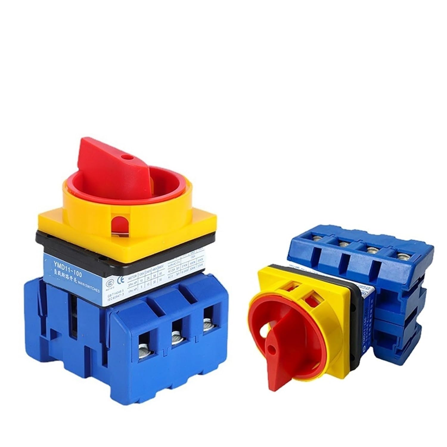 YMD11-100A 3P 4P DC Disconnect Load Break ON-Off Rotary Cam Switch LW30-100 1Pcs(100A 4P)