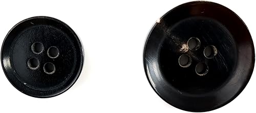 Miniatura 4 de ButtonMode El juego de 16 botones de traje de cuerno de búfalo tiene 4 botones de 0.787 in (34 pulgadas) para chaqueta frontal, 12 botones de 0.591