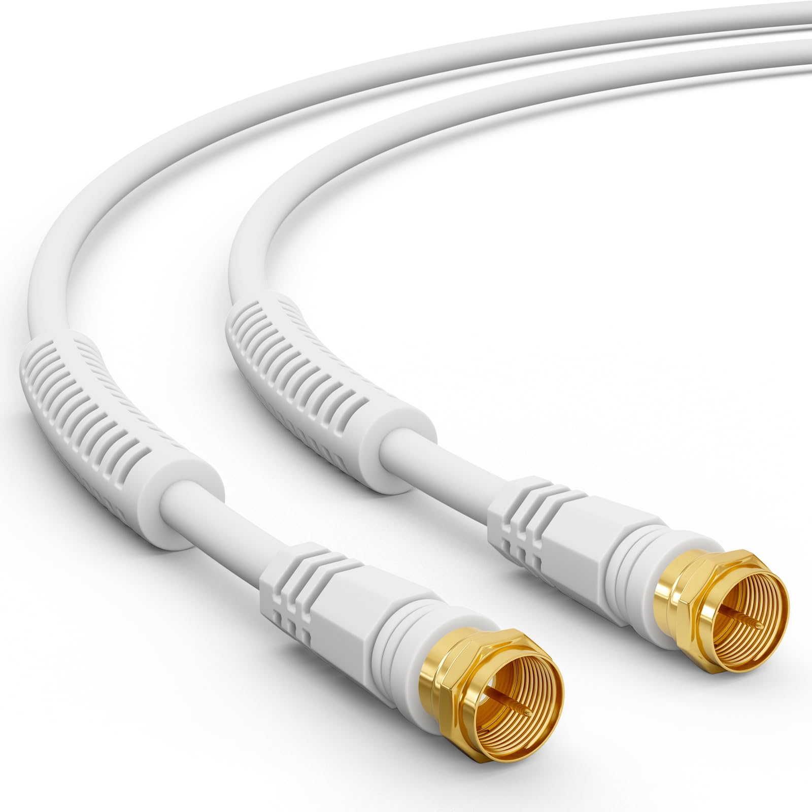 HB-DIGITAL HDTV Cavo Di Collegamento Satellitare, Da Spina F A Spina F, Cavo Coassiale Dorato, Con Adattatore/filtro Per Antenna, Con 2 Nuclei In - Foto 9