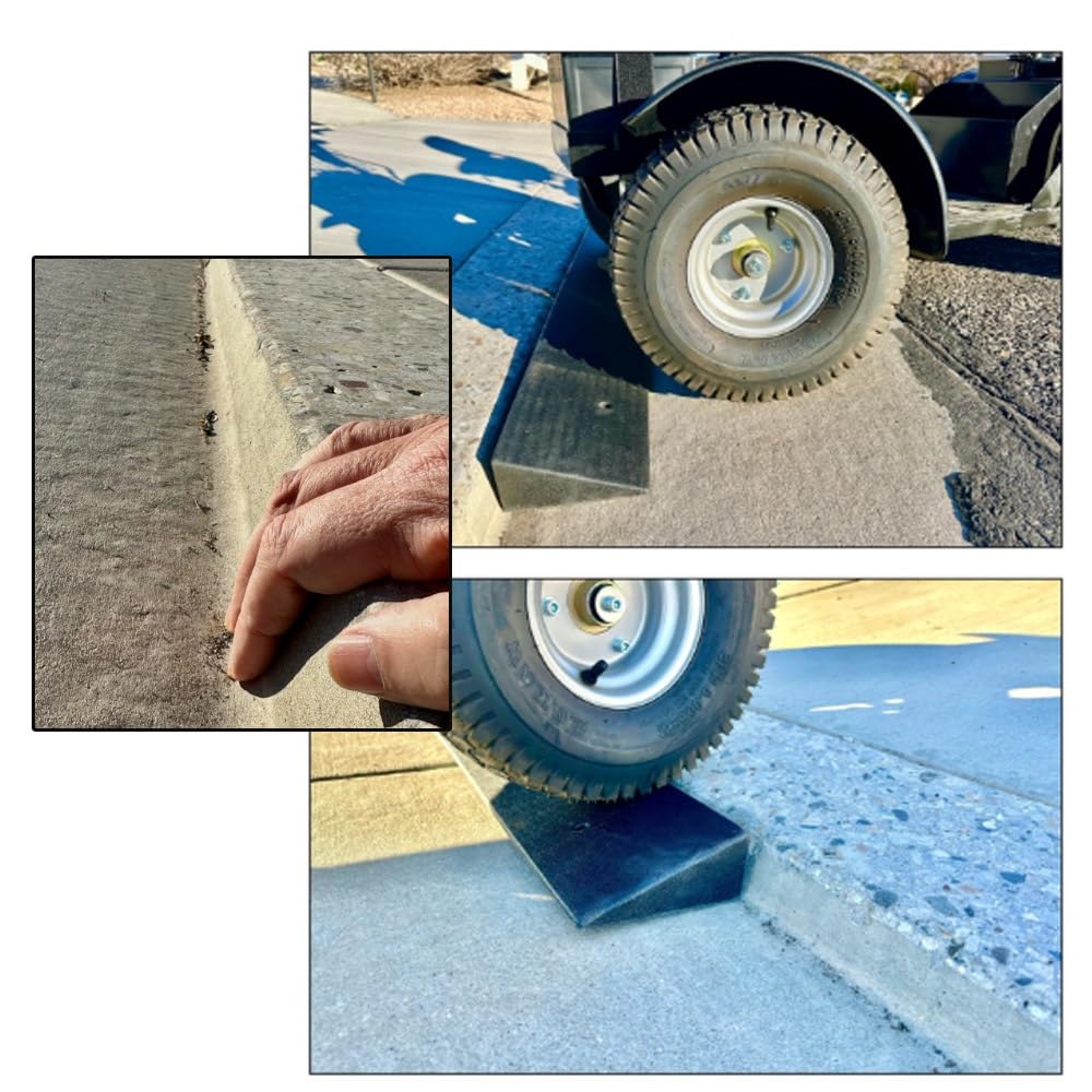 Rampa De Bordillo Larga De 100cm con Elevación De 5cm Goma Rampas De Acceso para Silla De Ruedas Rampa Portátil para Entrada Scooter, Capacidad De 1000kg(Height: 4cm/1.57in)