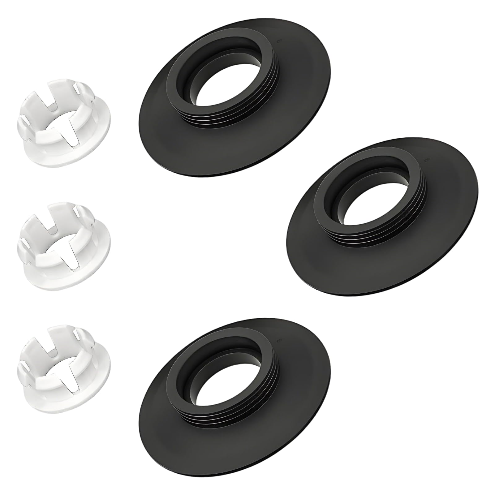3 Pcs Flush Valve Seal & Clip for Ideal Standard, 70mm Toilet Cistern Replacement Kit Compatible with Armitage Shanks SV01967 SV93467 EV98167 Black