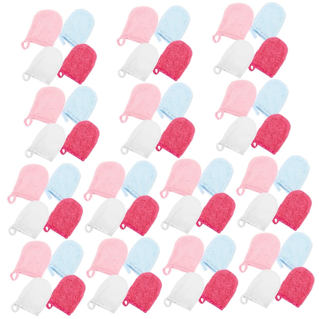 14 Sätze Reinigung Der Fingerspitzen Peelinghandschuhe Abschminkhandschuhe Abschminken Makeup Remover Handtücher Make-up-waschlappen Abschminktücher Superfeine Faser 4 Stück * 14 Healeved