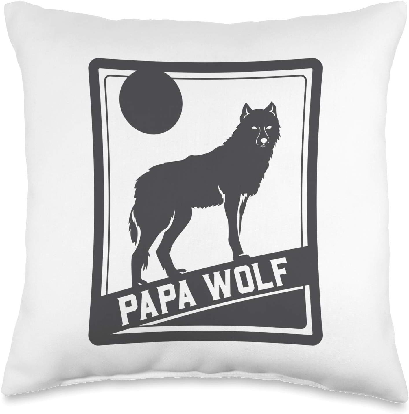wolf throw pillow