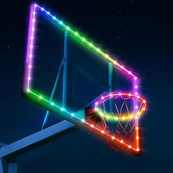 Waybelive LED Basketball Hoop Lights, Remote Control Basketball Rim LED Light, 16 Color Change by Yourself, Waterproof, Super Bright to Play at Night Outdoors, Good Gift for Kids