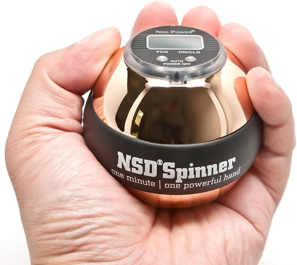 NSD Power Ultimate Winner's Precision Sterling Spinner Gyroscopic Wrist and Forearm Exerciser with Digital Speedometer, Lightweight Aluminum Rotor and Stainless Steel Shell : Sports & Outdoors