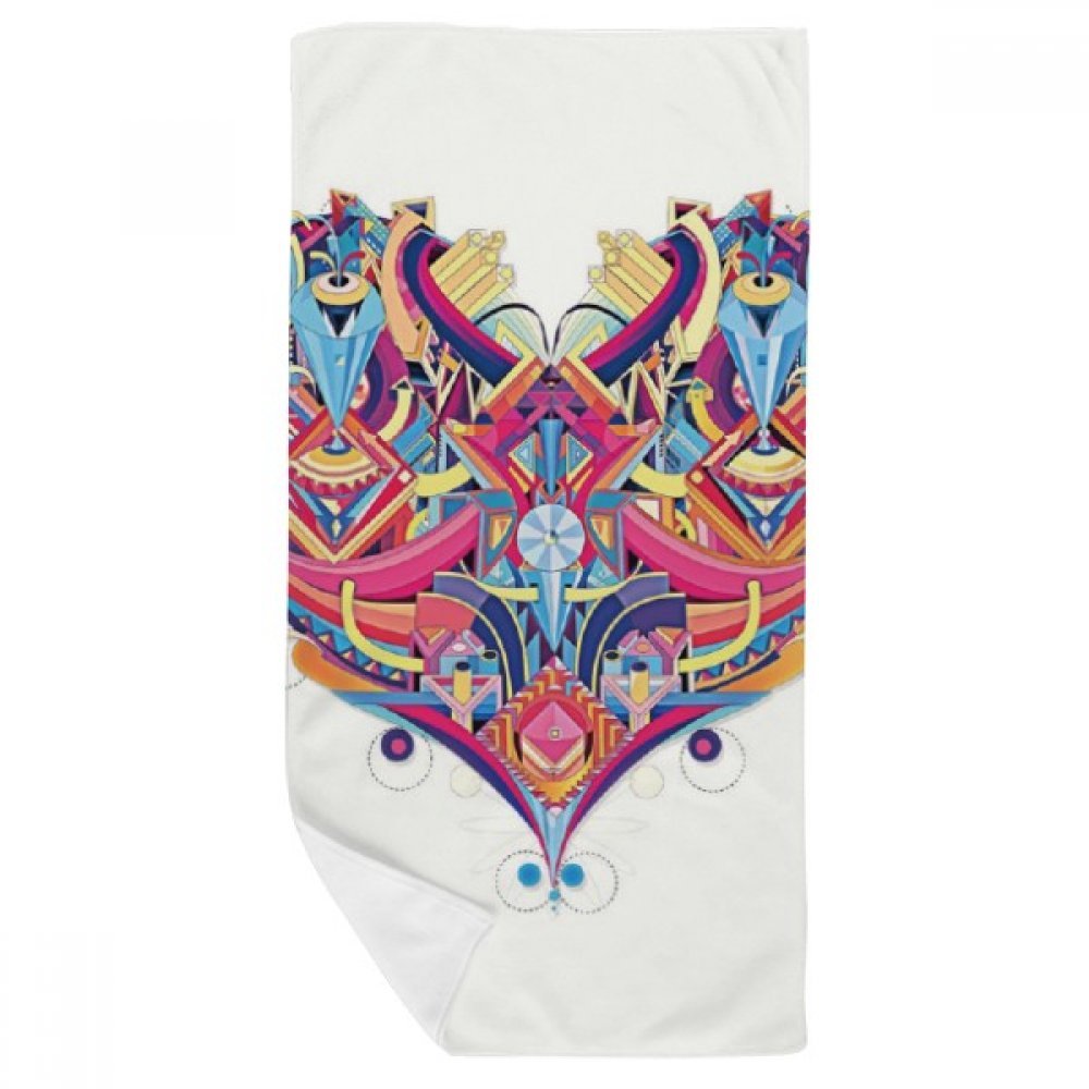 Gant de toilette doux fini la peau irritée serviette coeur multicolor 35x70