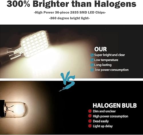 Miniatura 2 de 20 bombillas LED para interior de caravana T10 921 922 912 194, bombillas LED superbrillantes, iluminación de repuesto 36-SMD 2835 4500K blanco