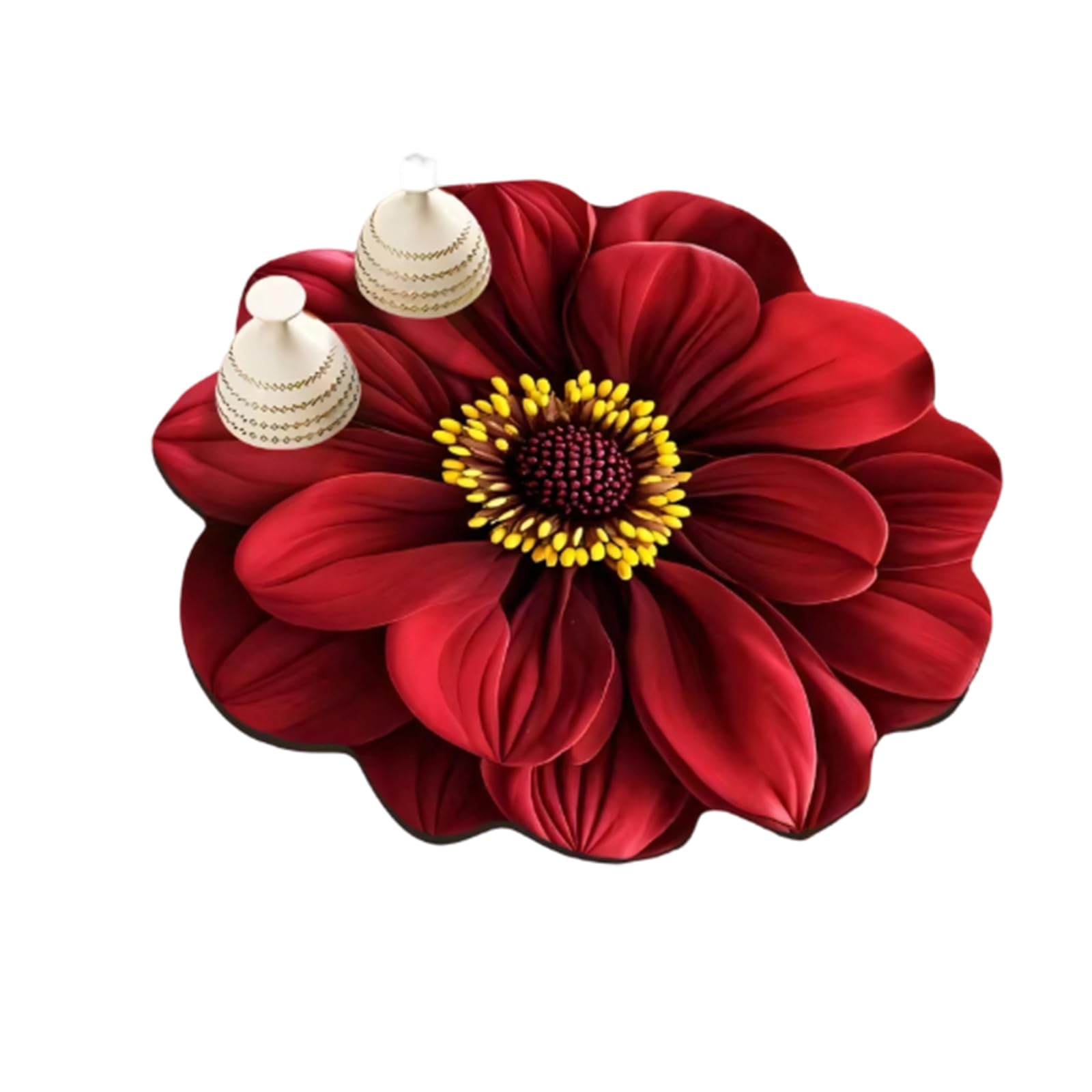 our fave Kitchen Counter Drainer Mat with 3D Floral Pattern Nonslip Silicone Countertops Foldable Drying Pad Slip Resistant Sink Pad
