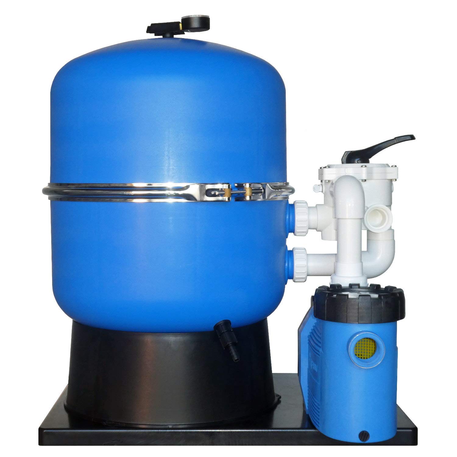 well2wellness Système de Filtre à Sable pour Piscine Hawaii 2 Parties Ø600mm Plus Pompe de Filtration Badu Prime 13-230V