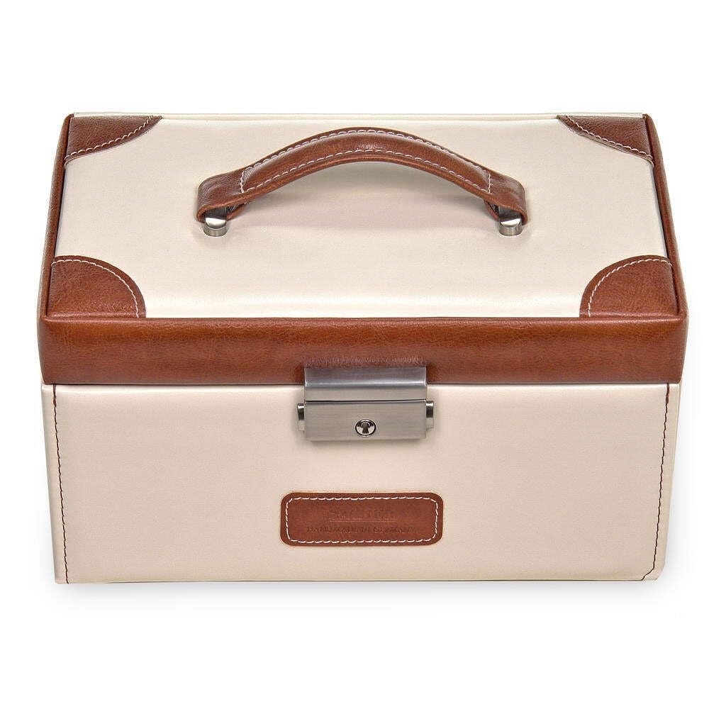 SACHER Astuccio per Gioielli Elly/Travel/Bianco/Handmade in Germany