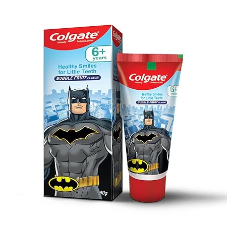 Colgate Kids Batman Anticavity Toothpaste For Cavity, Enamel Protection - 80g (Bubble Fruit Flavour)