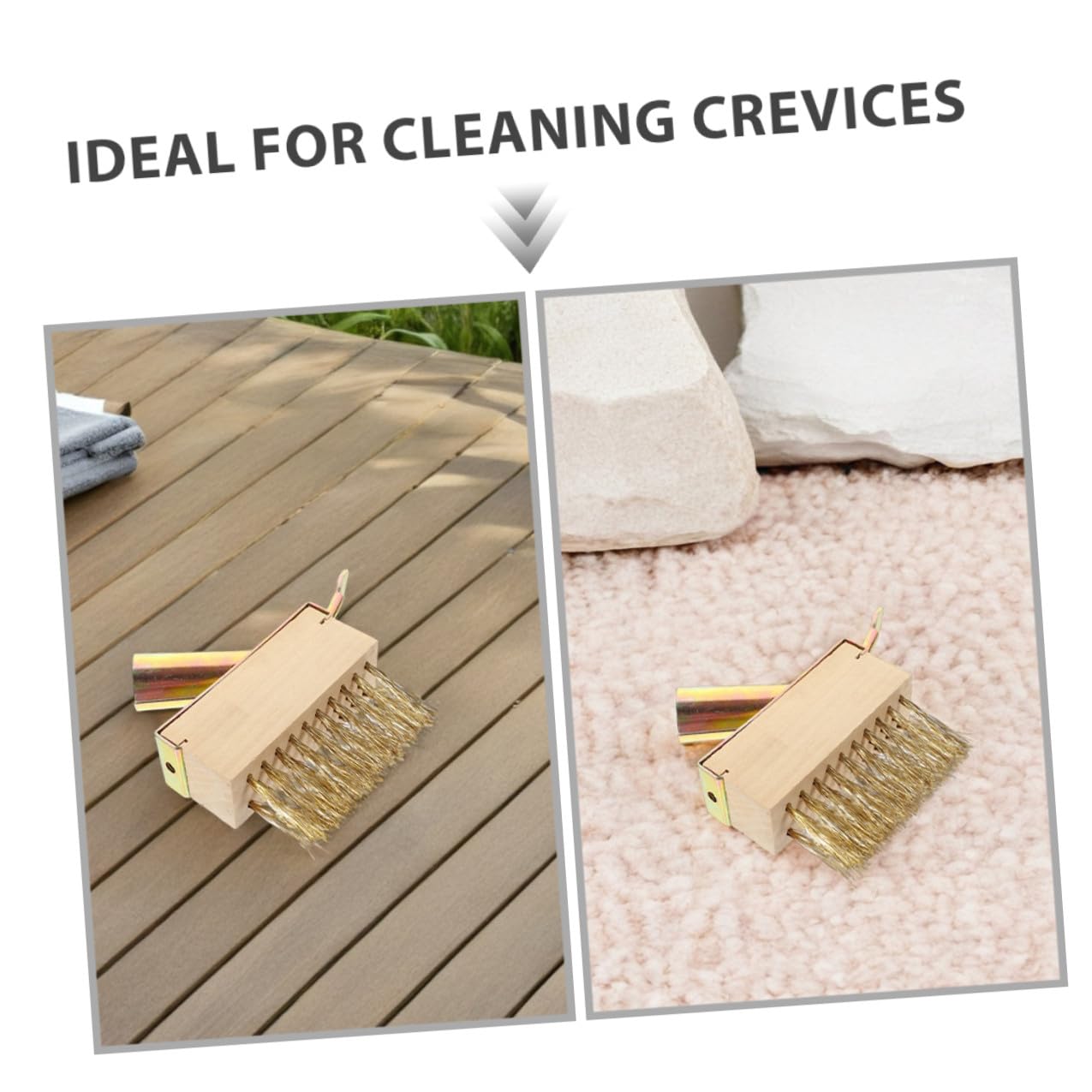 4pièces Brosse De Désherbage Fil Acier Outil pour Éliminer La Mousse Et Mauvaises pour Usage Professionnel Et Domestique