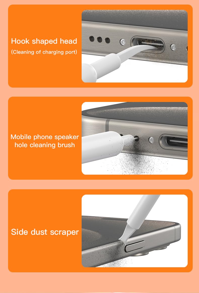 32-in-1 Multi-Functional Cleaning Kit for Electronics inlcuding Headphones,Mobile Phones,Computer,Monitor,Lens and etc, Compact and Portable Design,