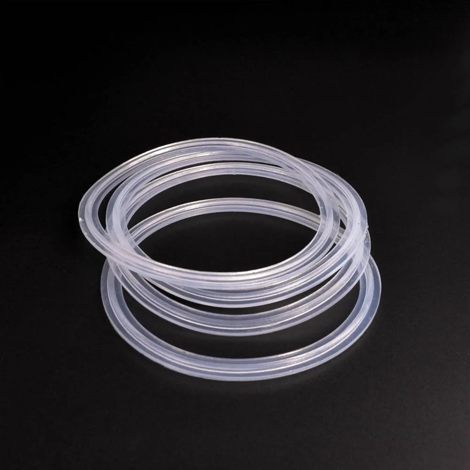 Transparente 1/2" 3/4" 1" 1,5" 2" 2,5" 3" 4" Tira de junta de sellado de silicona con triple abrazadera for dioptrías (Tamaño : 204x217mm)