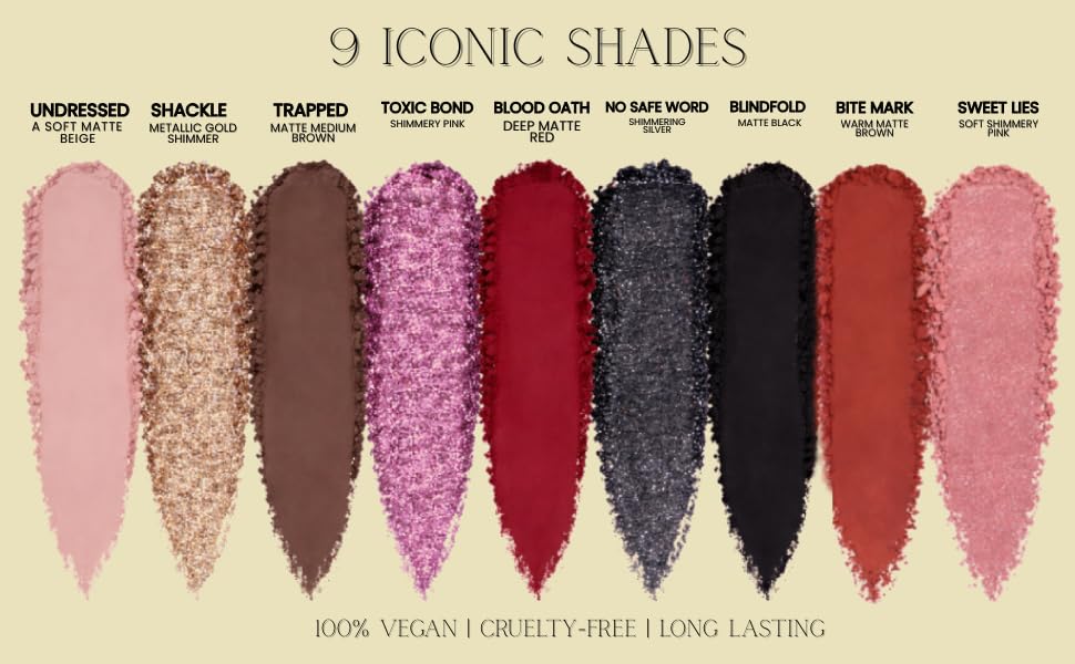 Chokehold Palette – Vegan Eyeshadow Palette with Blush & Highlighter, 7 Highly Pigmented Matte & Shimmer Shades, Cruelty-Free Makeup Palette - Image 2