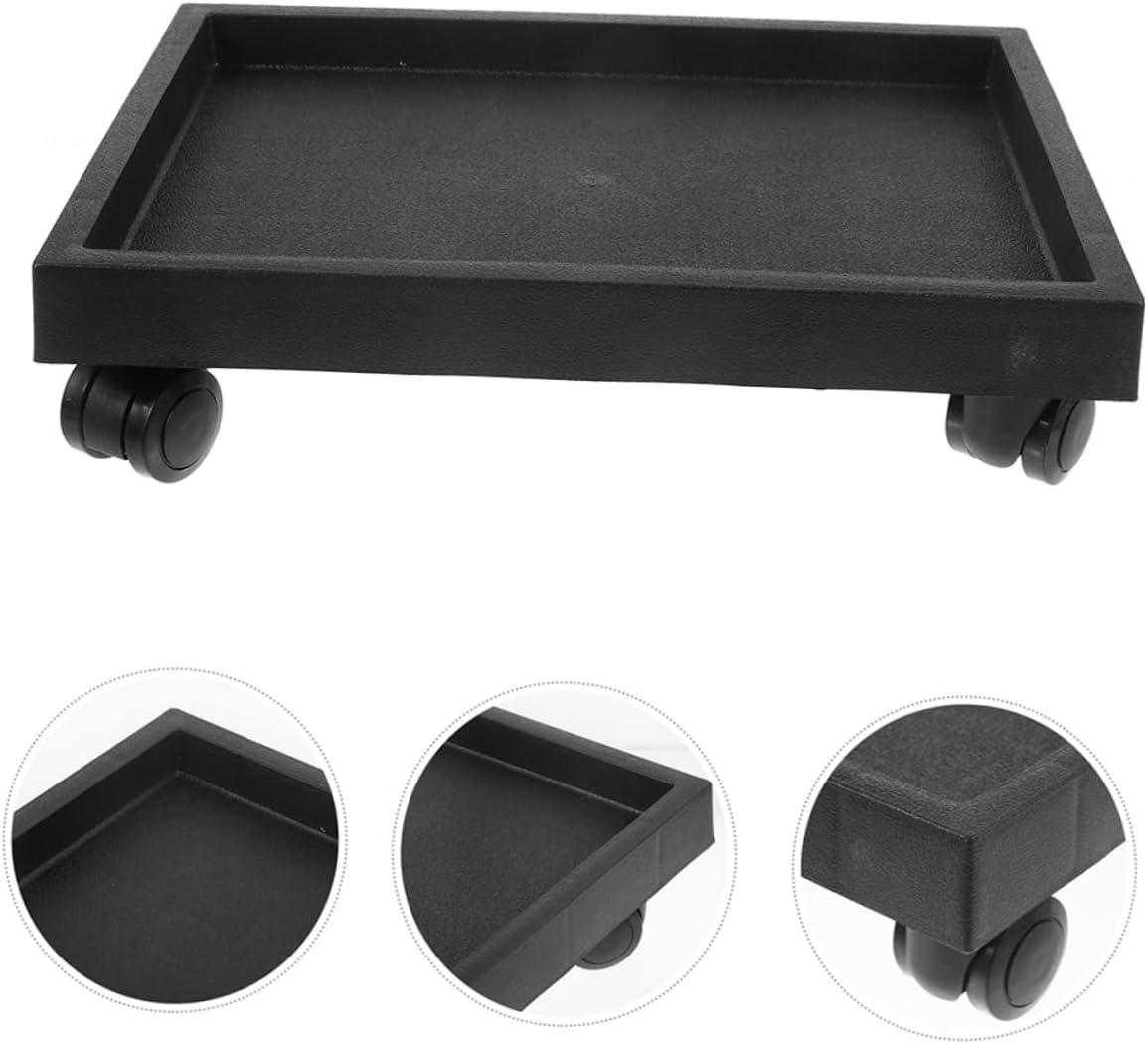 SUPVOX Movable Plant Tray Heavy-Duty Wheels Planter Stand for Indoor and Outdoor Use for Flowerpots and Pots Easy Rolling Plant Dolly for Garden and Home