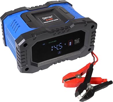 12V/24V 20Amp Smart Automatic Charger & Maintainer with Restoration, Desulfator, and Winter Mode for Car, RV, Boat, ATV, Truck, Motorcycle - Lithium, AGM, SLA, Gel, Wet, Deep Cycle