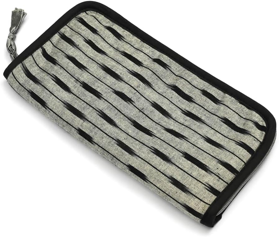 Lantern Moon CASE Double Point, Ikat, Grey & Black