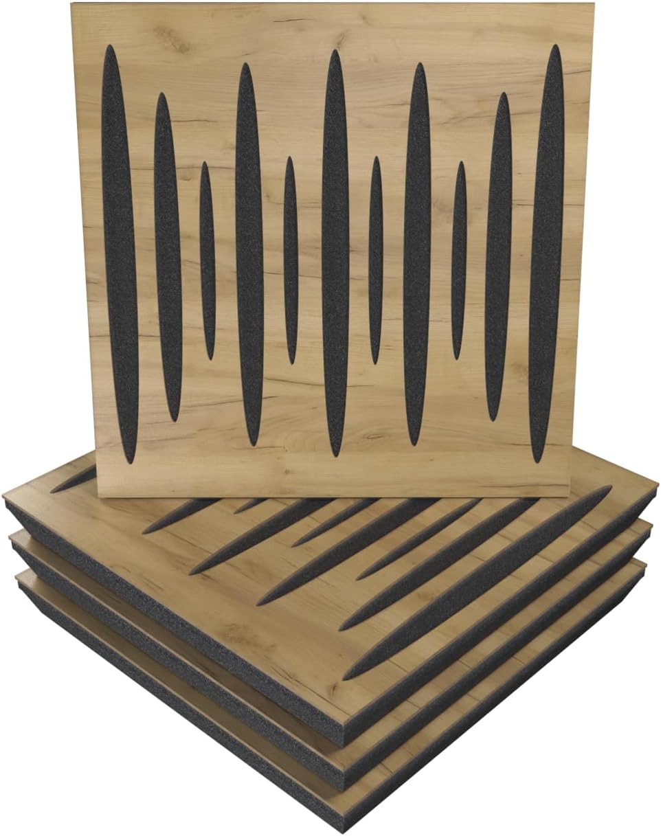 4 Pack — Sound Absorption-Diffuse Acoustic Panel | 50x50x5cm ...