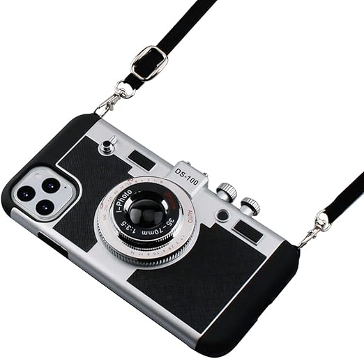 Amazon Com Emily In Paris Phone Case Compatible With Iphone 12 Iphone 12 Pro 6 1 Inch Awsaccy Vintage Camera Case Cover Cute 3d Cool Unique Design Silicone Case With Removable Neck Strap