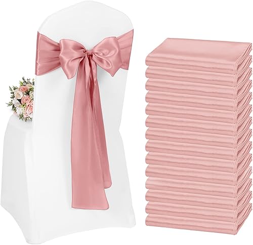 YMHPRIDE 60 cintas de satén para sillas de boda, recepción, cintas decorativas de satén para silla de comedor, para bodas, eventos, fiestas,