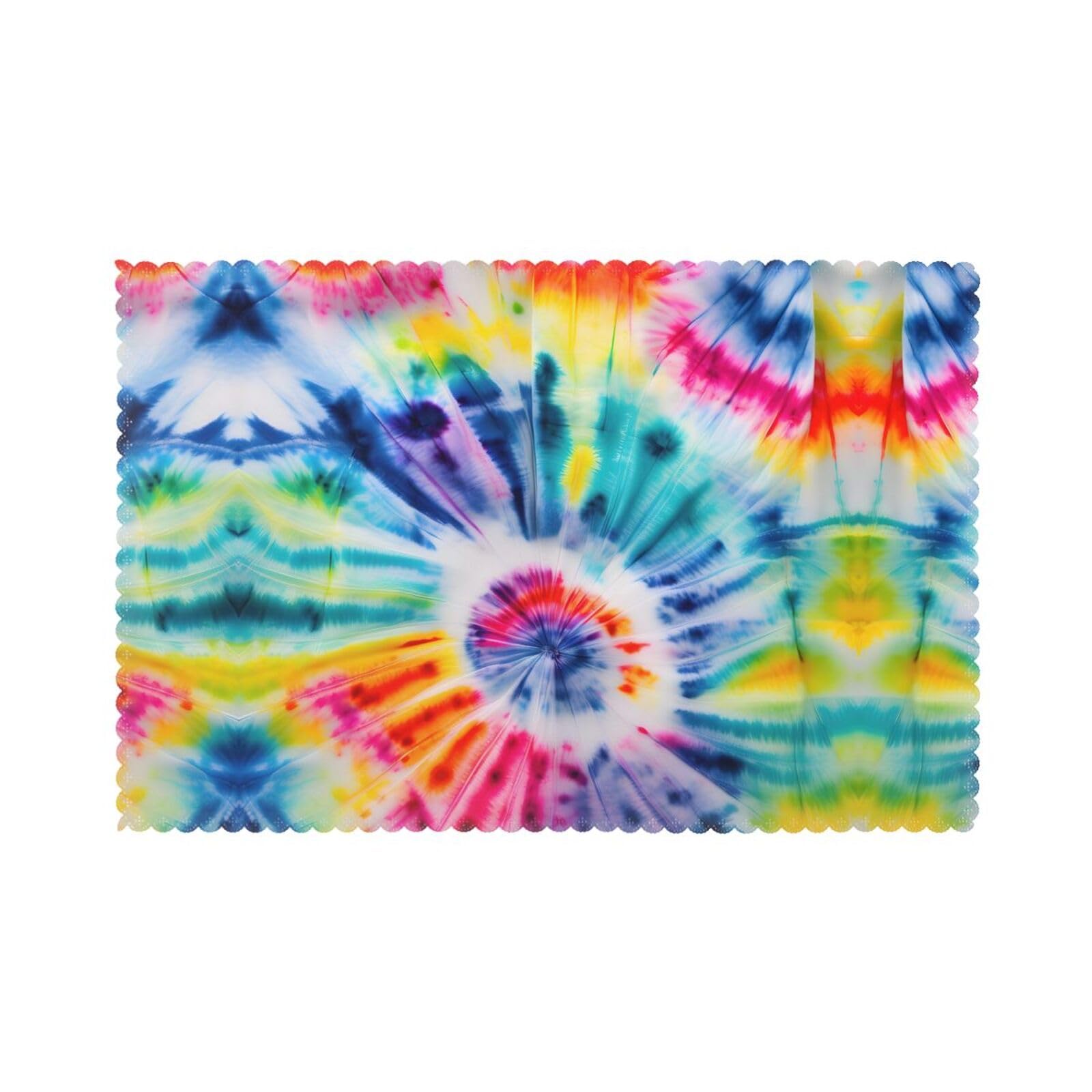 Sets de table lavables pour fête et cuisine Rainbow Tribe Beautiful World lot de 6 colorés